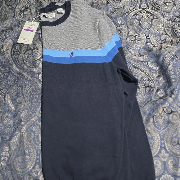 Original Penguin Azure Blue Sweater by Munsing Wear New - Picture 4 of 8